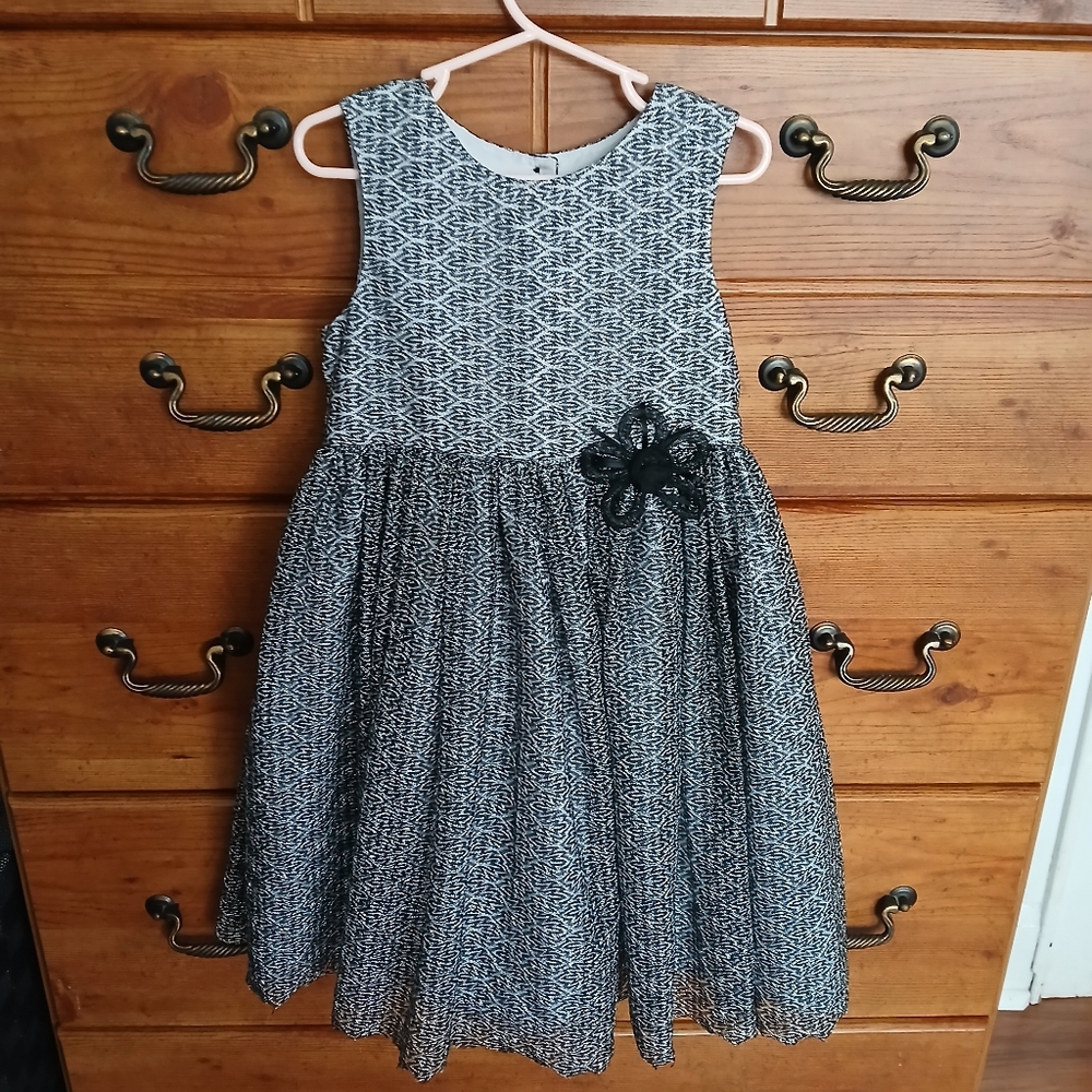 Black and Silver Girls Dress Size 5